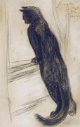 by-pasternak-leonid-a-black-cat-watching-through-a-window