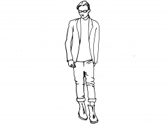 man_line_drawing